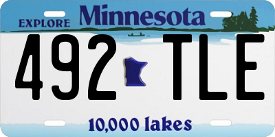 MN license plate 492TLE