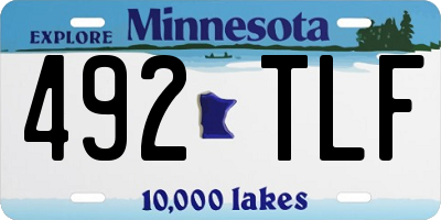 MN license plate 492TLF