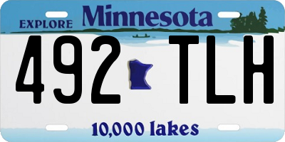 MN license plate 492TLH