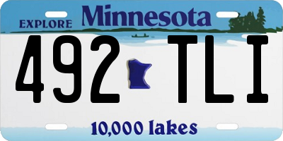 MN license plate 492TLI