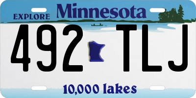MN license plate 492TLJ