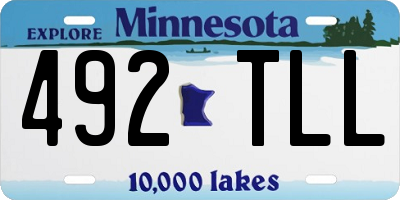 MN license plate 492TLL
