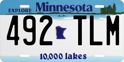 MN license plate 492TLM