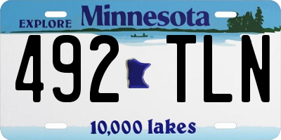 MN license plate 492TLN