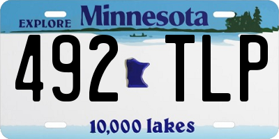 MN license plate 492TLP