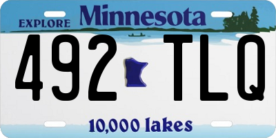 MN license plate 492TLQ