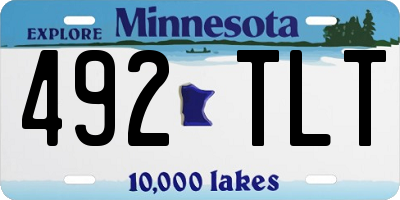 MN license plate 492TLT