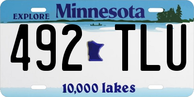MN license plate 492TLU