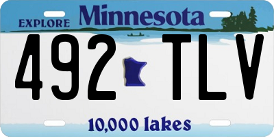 MN license plate 492TLV