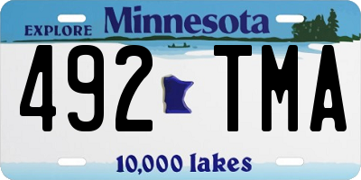 MN license plate 492TMA