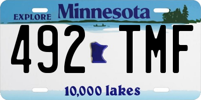 MN license plate 492TMF