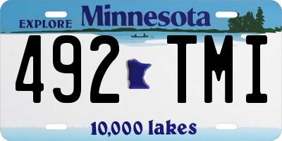 MN license plate 492TMI