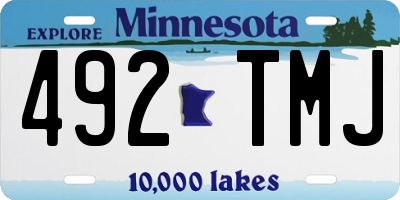 MN license plate 492TMJ