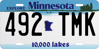 MN license plate 492TMK