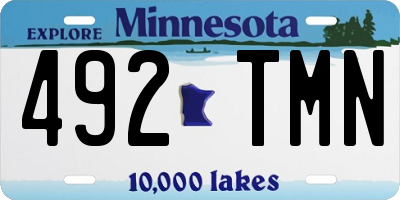 MN license plate 492TMN