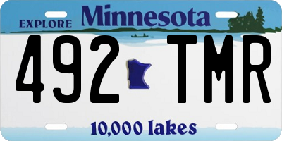 MN license plate 492TMR