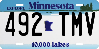 MN license plate 492TMV