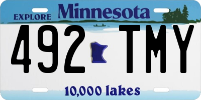 MN license plate 492TMY