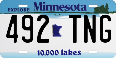 MN license plate 492TNG