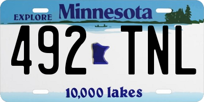 MN license plate 492TNL