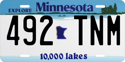 MN license plate 492TNM