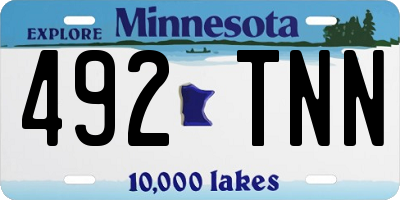 MN license plate 492TNN