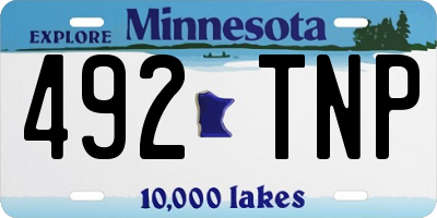 MN license plate 492TNP