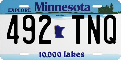 MN license plate 492TNQ