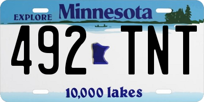 MN license plate 492TNT