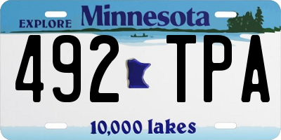 MN license plate 492TPA