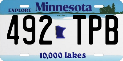MN license plate 492TPB