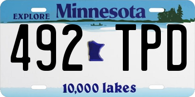 MN license plate 492TPD