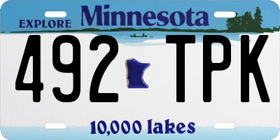 MN license plate 492TPK