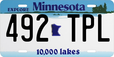 MN license plate 492TPL