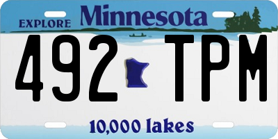 MN license plate 492TPM