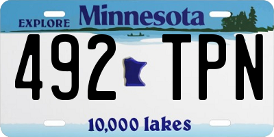 MN license plate 492TPN