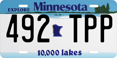 MN license plate 492TPP
