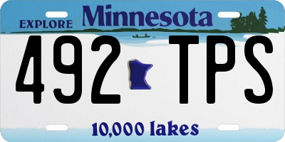 MN license plate 492TPS