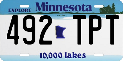 MN license plate 492TPT