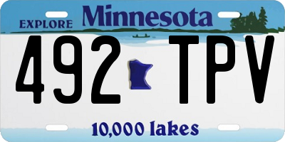 MN license plate 492TPV