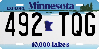 MN license plate 492TQG