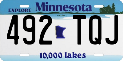 MN license plate 492TQJ