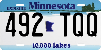 MN license plate 492TQQ