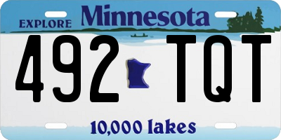 MN license plate 492TQT