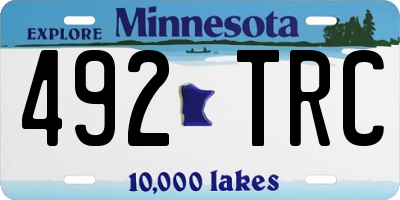 MN license plate 492TRC
