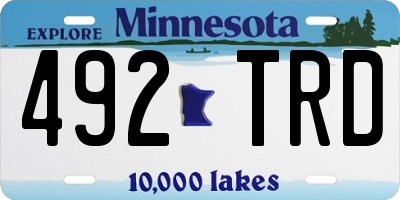 MN license plate 492TRD