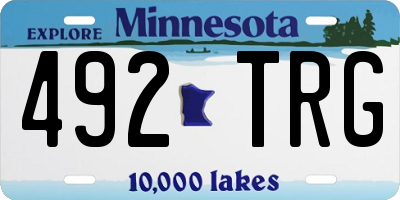 MN license plate 492TRG