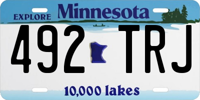 MN license plate 492TRJ