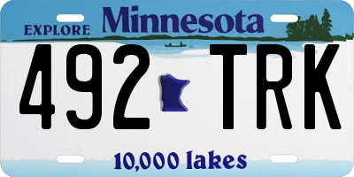 MN license plate 492TRK