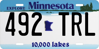 MN license plate 492TRL